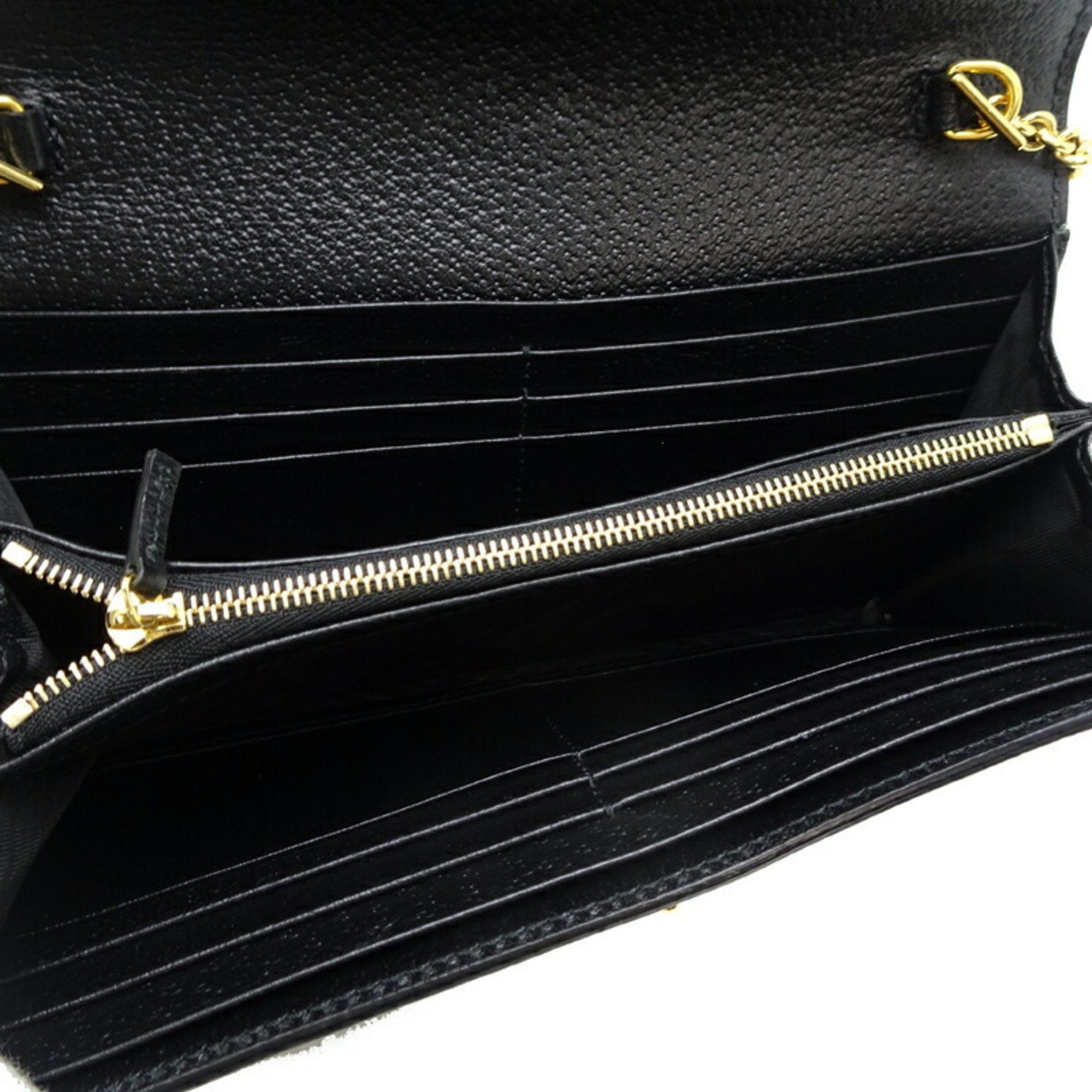 Gucci Gucci Jackie 1961 Chain Wallet, Women's, 652681, GG Canvas, Black Size ONE SIZE - 5 Thumbnail