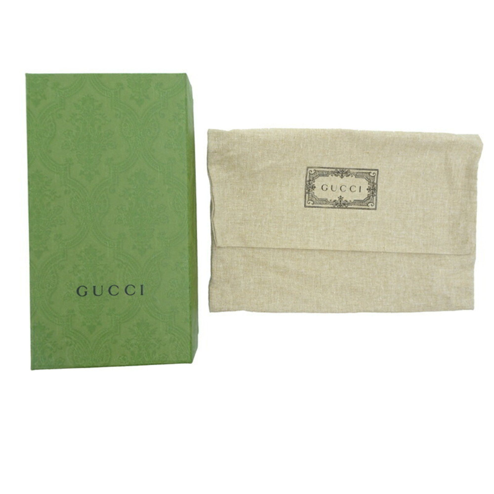 Gucci Gucci Jackie 1961 Chain Wallet, Women's, 652681, GG Canvas, Black Size ONE SIZE - 8 Thumbnail