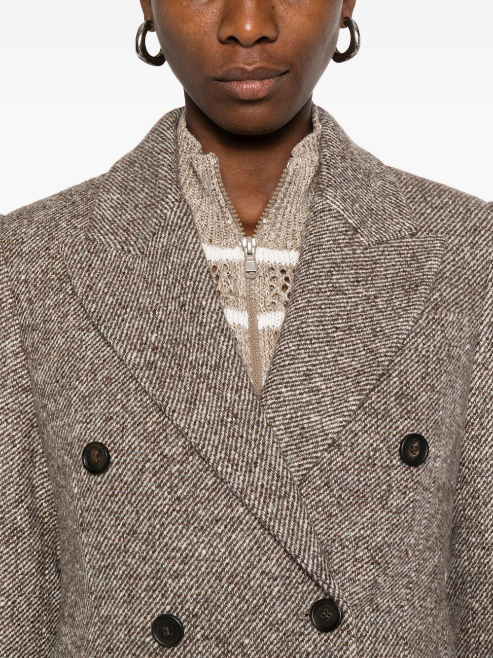 Brunello Cucinelli WOOL AND SILK JACKET Size M / US 6-8 / IT 42-44 - 2 Thumbnail