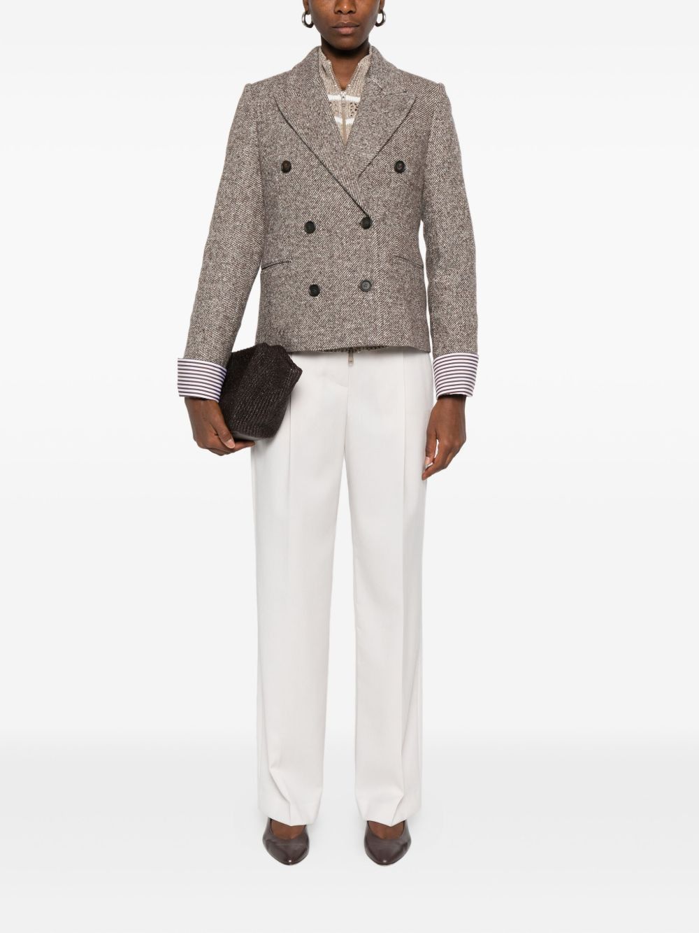 Brunello Cucinelli WOOL AND SILK JACKET Size M / US 6-8 / IT 42-44 - 3 Thumbnail