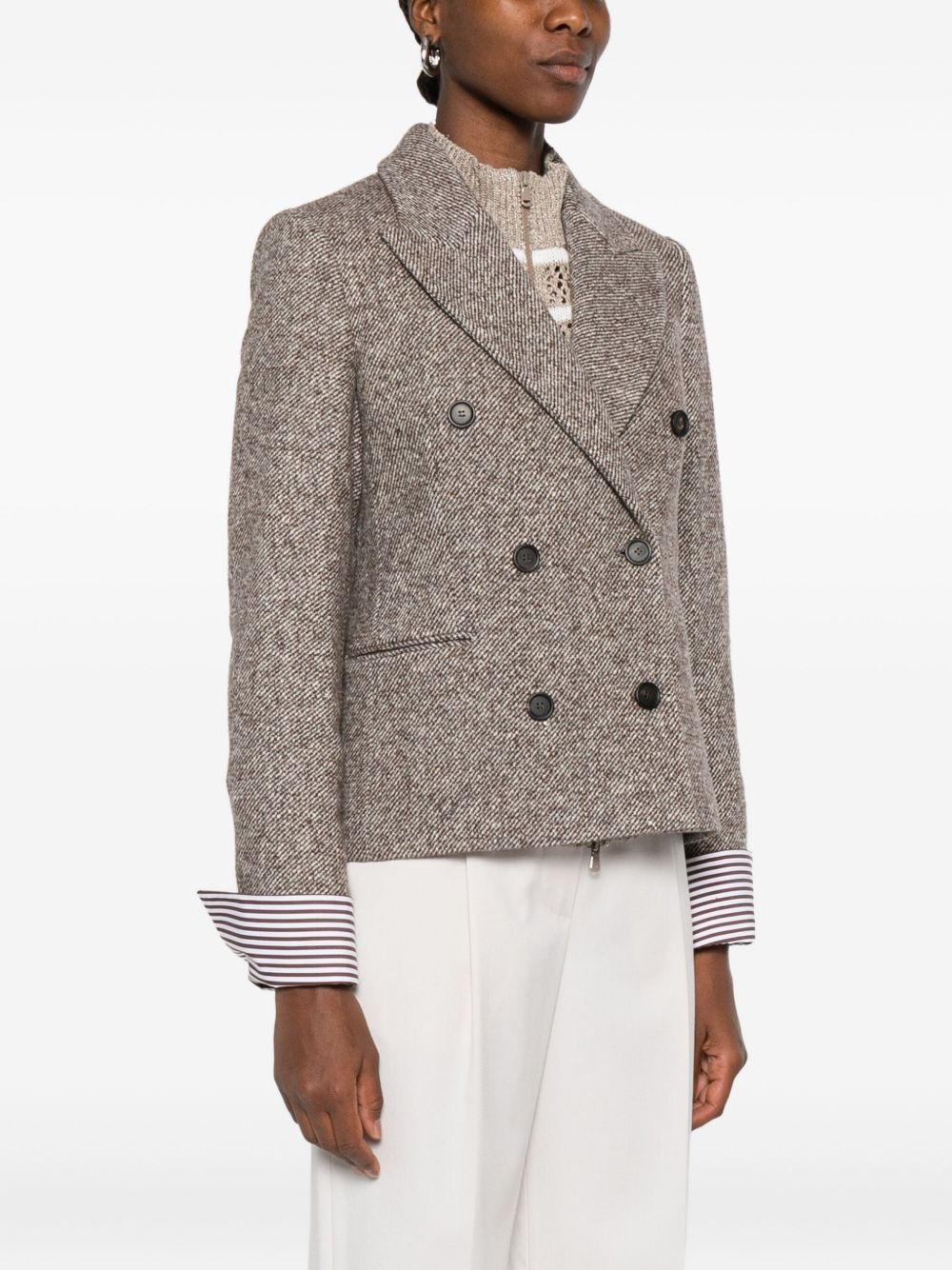 Brunello Cucinelli WOOL AND SILK JACKET Size M / US 6-8 / IT 42-44 - 4 Thumbnail