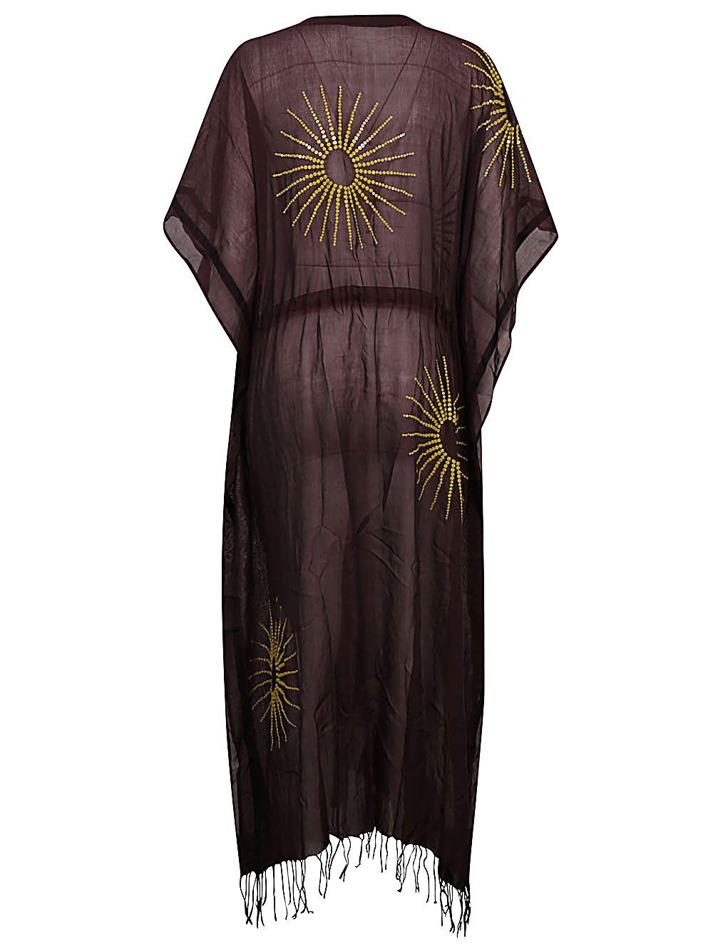 Dries Van Noten Cotton And Silk Embroidered Kaftan Size ONE SIZE - 2 Thumbnail