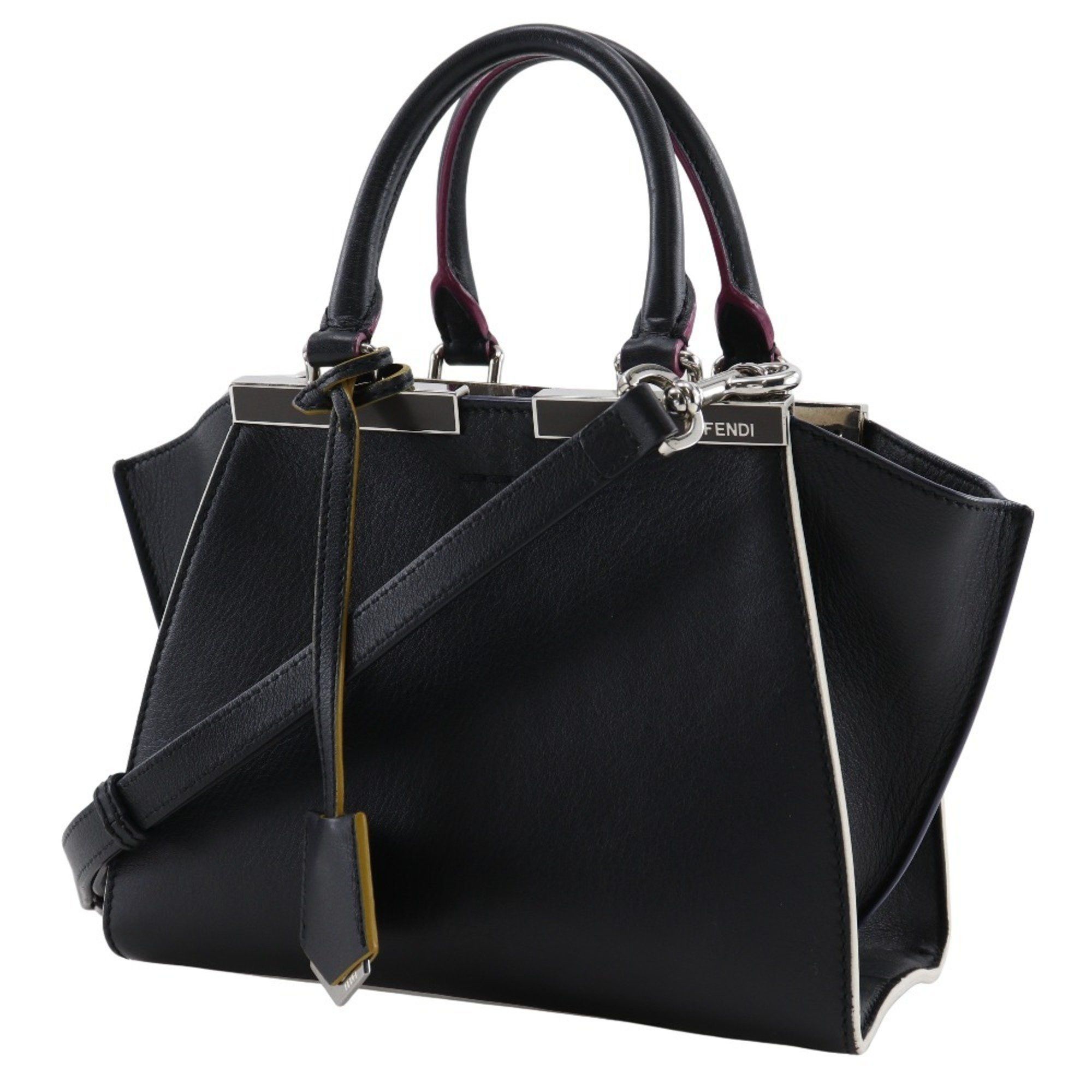 Fendi FENDI Petite Troisur Handbag, Shoulder Bag, 8BH333, Black Leather, 2-Way, Women's, S151625131 Size ONE SIZE - 2 Thumbnail