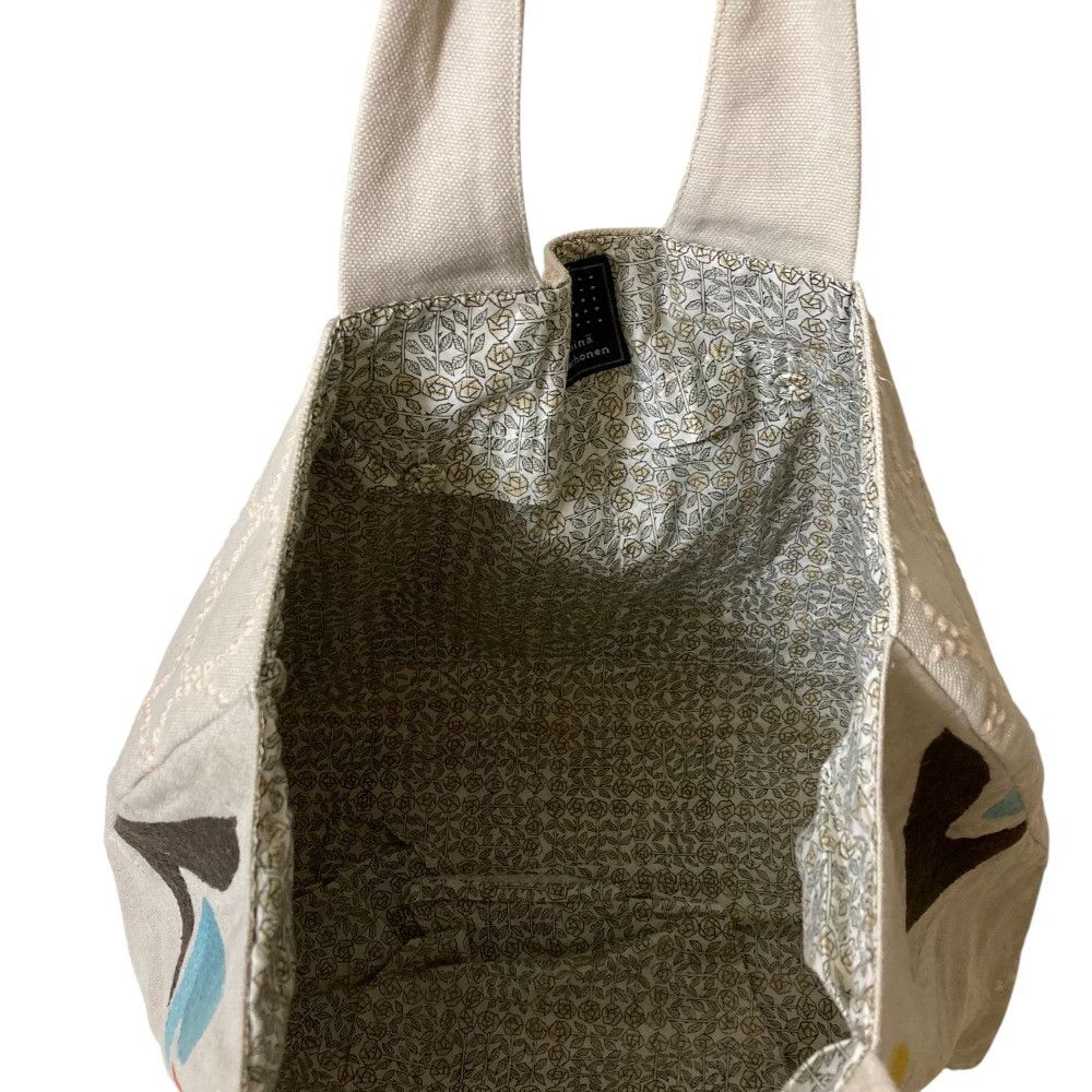 Other mina perhonen bird tambourine embroidery tote bag Cotton