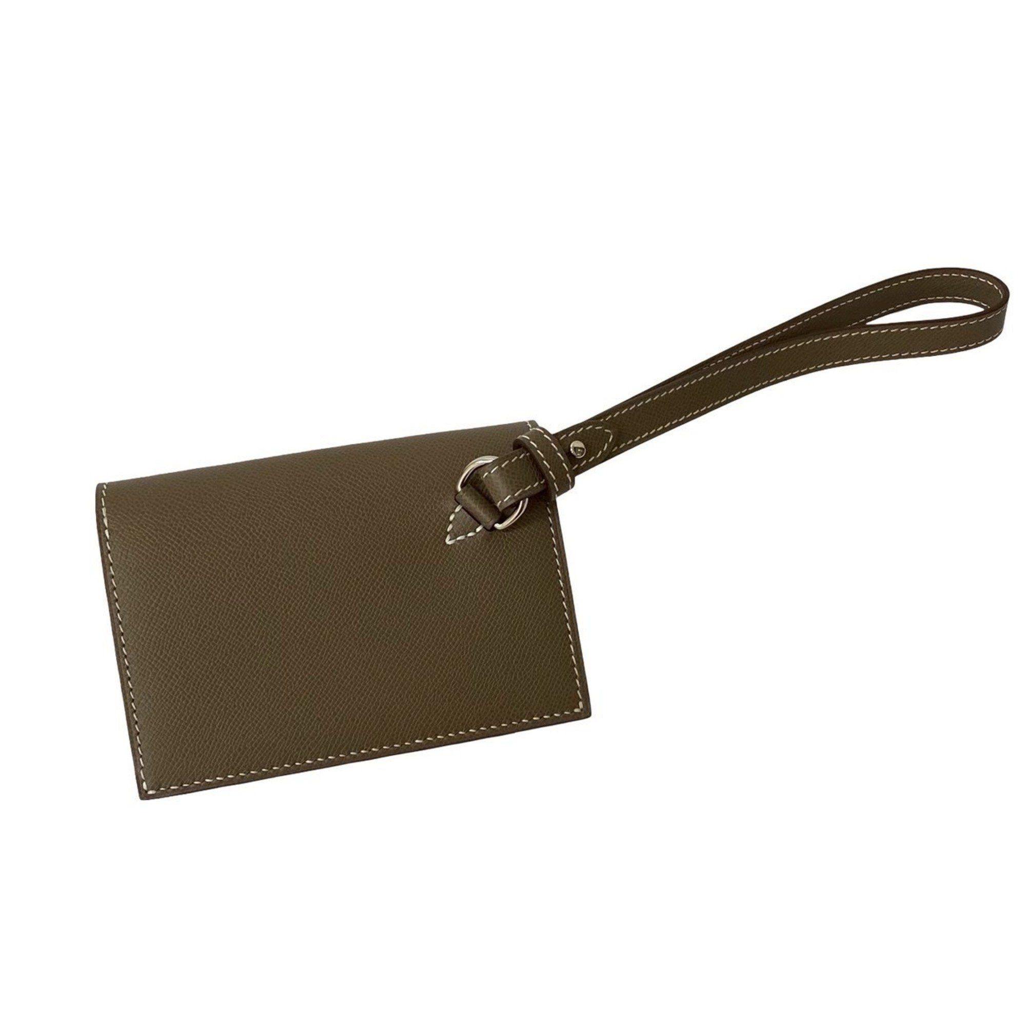 Hermes HERMES Kelly Pocket Slim Wallet, Veau Madame Leather, Etoupe, 36351 Size ONE SIZE - 2 Thumbnail