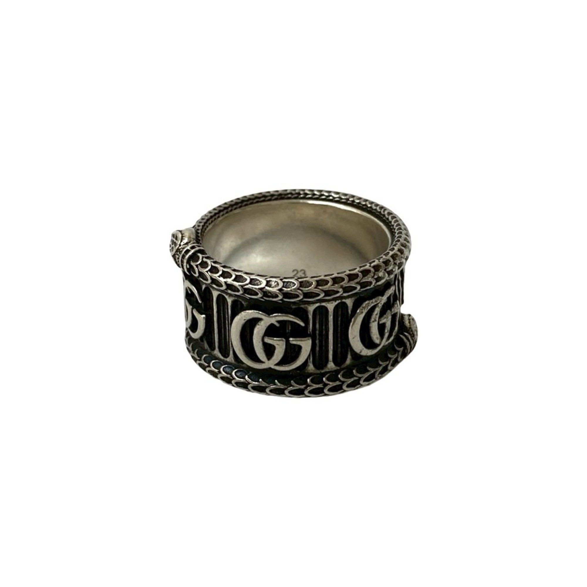 Gucci GUCCI Double G Snake Ring, 925 Sterling Silver, Men's Accessory, 52301 Size ONE SIZE - 5 Thumbnail