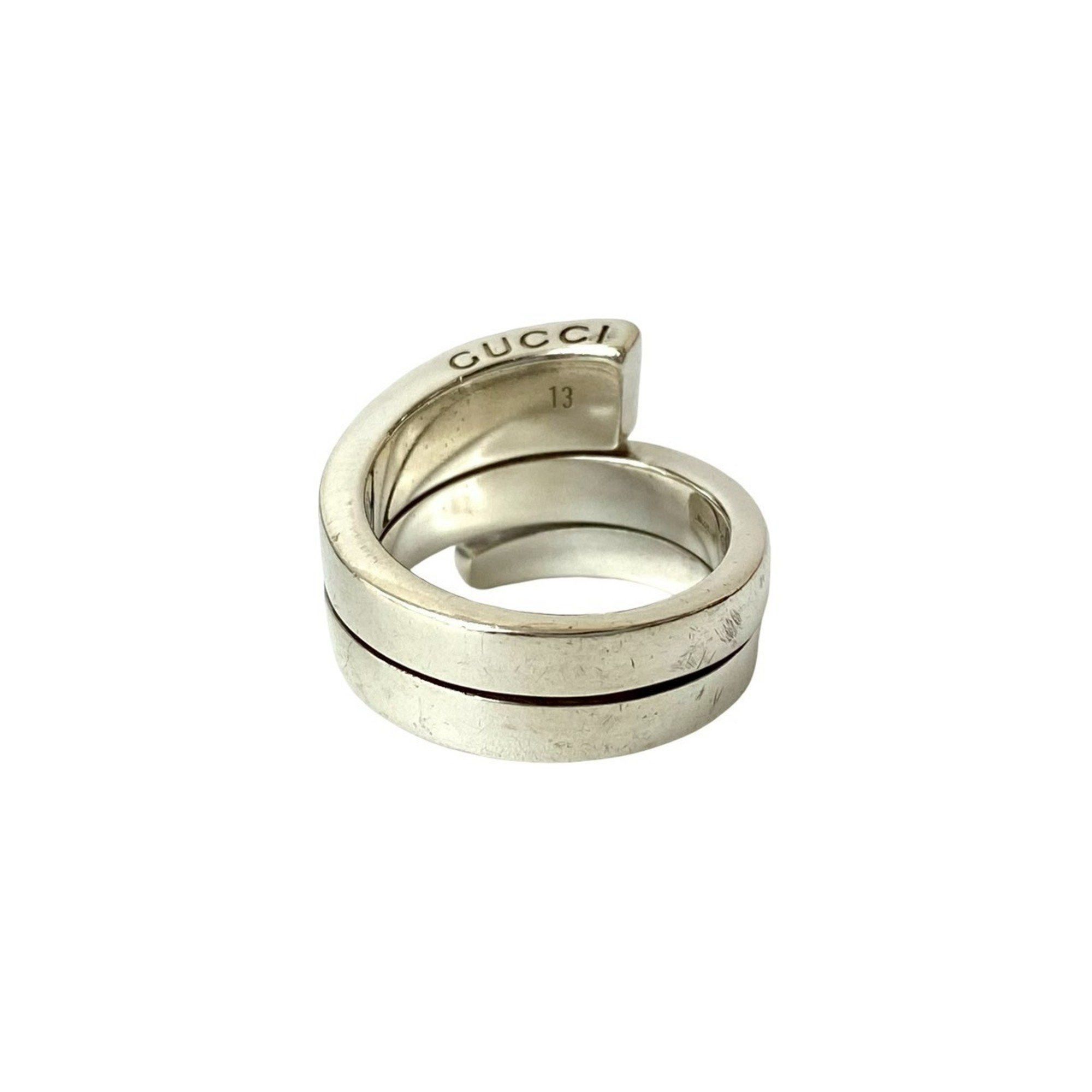 Gucci GUCCI Spiral Ring, 925 Sterling Silver, Men's Accessory, Silver 102-5 Size ONE SIZE - 6 Thumbnail