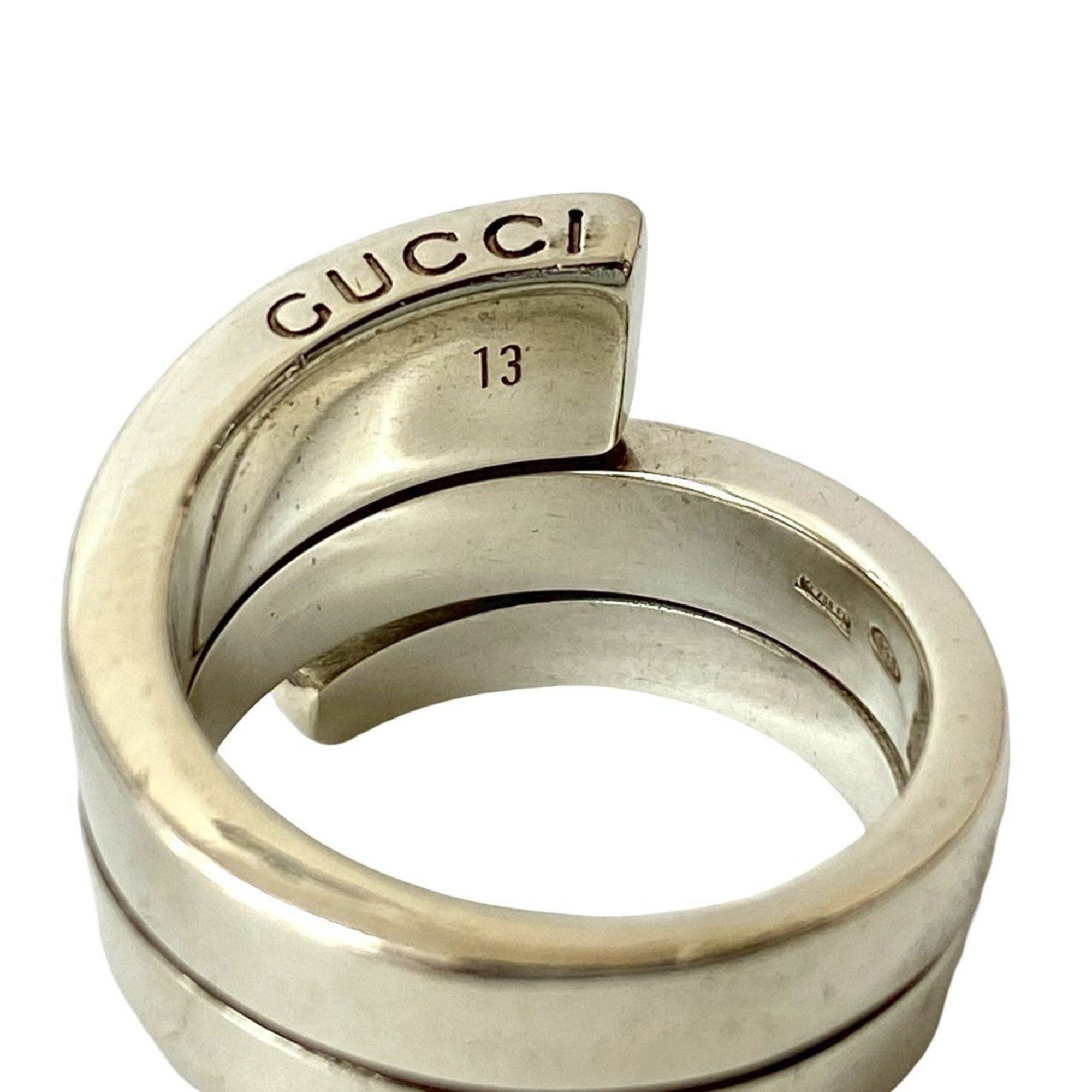 Gucci GUCCI Spiral Ring, 925 Sterling Silver, Men's Accessory, Silver 102-5 Size ONE SIZE - 4 Thumbnail
