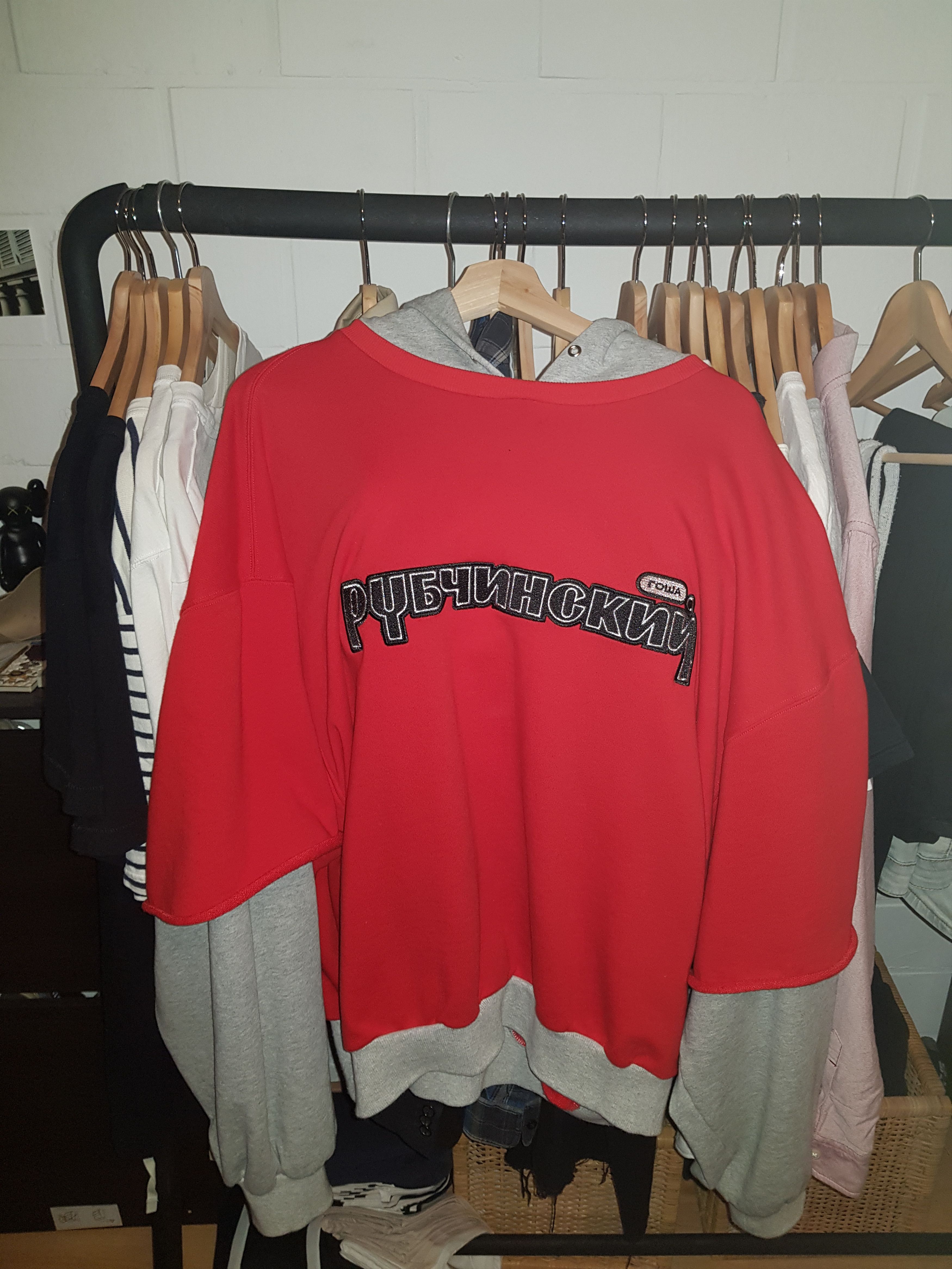 Gosha Combo Hoodie Red
