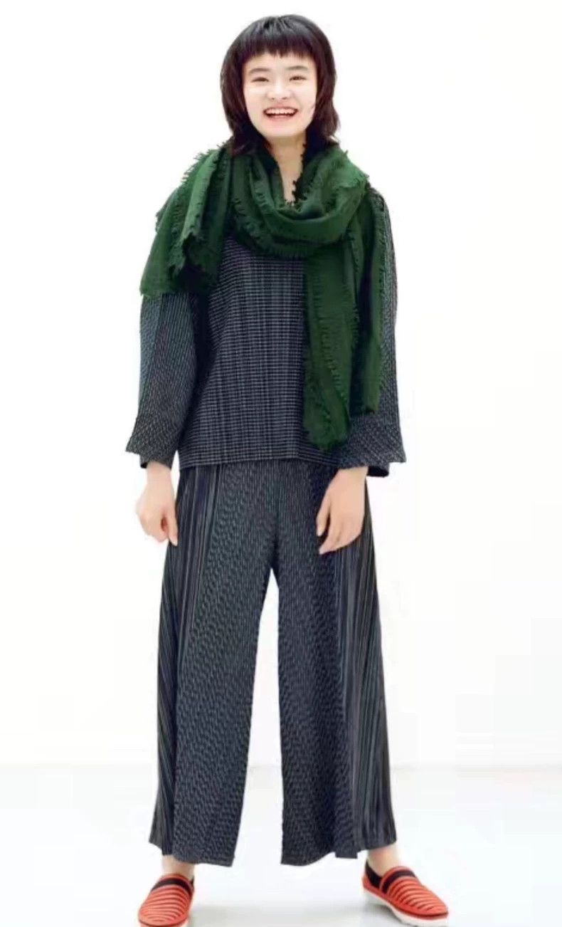 Issey Miyake Issey Miyake PP Checked Long Sleeve Top - dmc Size US M / EU 48-50 / 2 - 2 Thumbnail