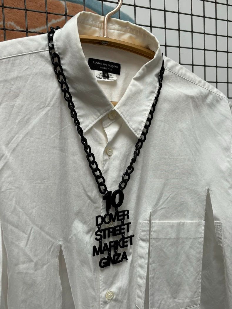 Comme des Garcons Comme des Garçons White Fringe Hem Shirt - dmc Size US M / EU 48-50 / 2 - 2 Thumbnail