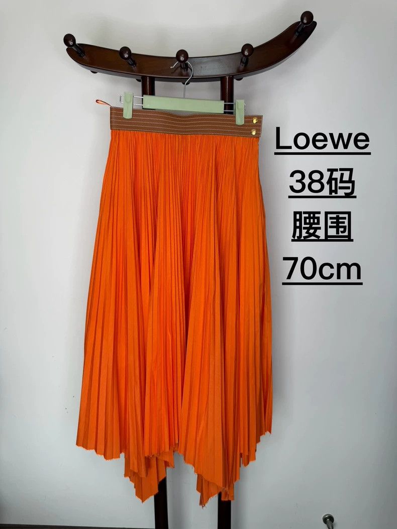 Loewe Loewe Pleated Asymmetrical Hem Skirt - dmc Size US 38 / EU 54 - 3 Thumbnail