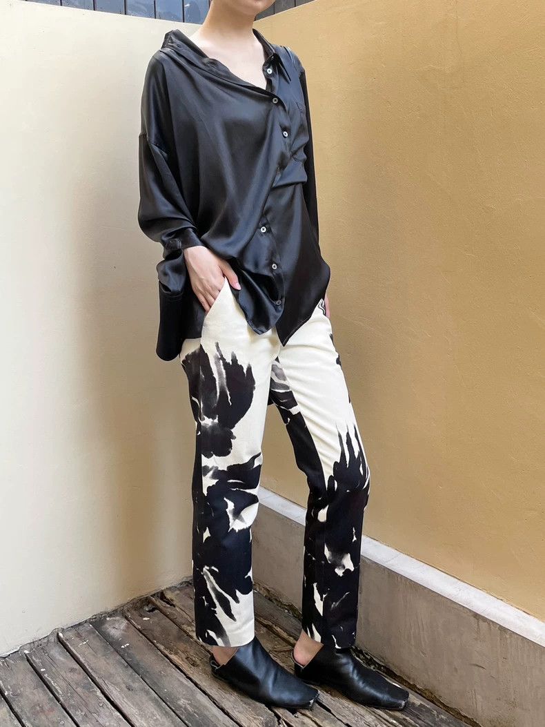 Dries Van Noten Dries Van Noten Ink Print Cotton Pants - dmc Size US 34 / EU 50 - 3 Thumbnail
