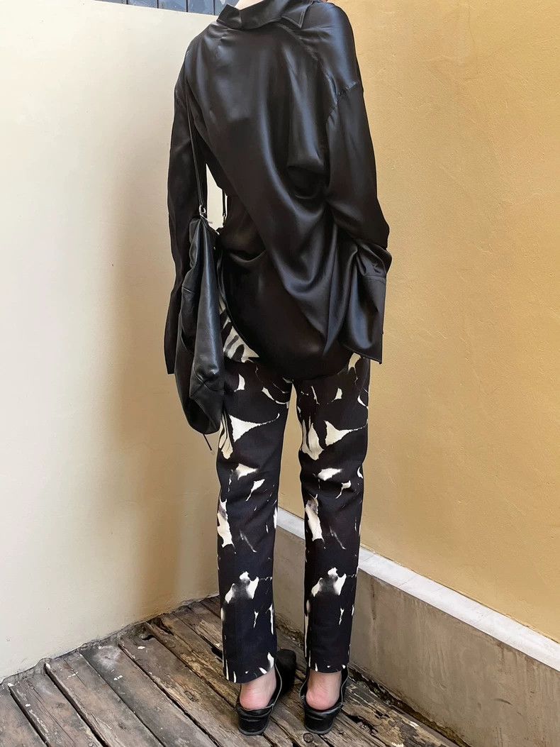 Dries Van Noten Dries Van Noten Ink Print Cotton Pants - dmc Size US 34 / EU 50 - 4 Thumbnail