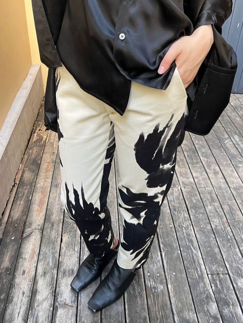 Dries Van Noten Dries Van Noten Ink Print Cotton Pants - dmc Size US 34 / EU 50 - 5 Thumbnail