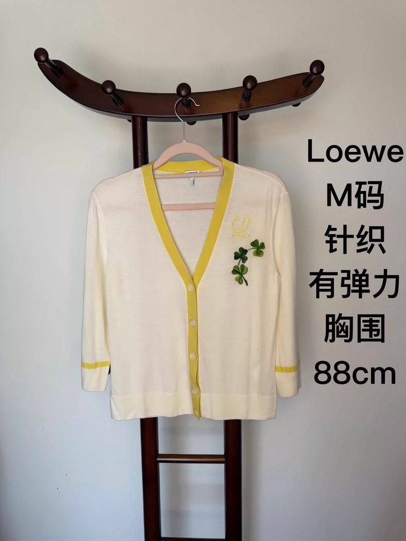 Loewe Loewe Wool Embroidered Logo Cardigan - dmc Size US M / EU 48-50 / 2 - 4 Thumbnail