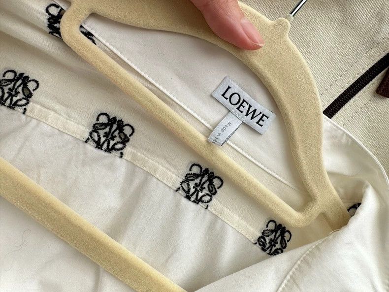 Loewe Loewe Embroidered Logo Shirt Dress - dmc Size US M / EU 48-50 / 2 - 3 Thumbnail