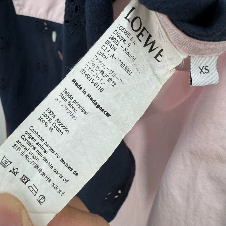Loewe Loewe Colorblock Logo Embroidered Shirt - dmc Size US XS / EU 42 / 0 - 6 Thumbnail