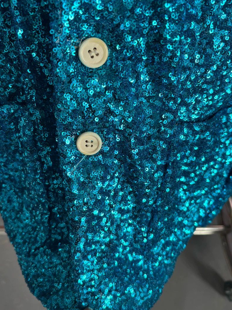 Comme des Garcons COMME DES GARCONS Blue Sequin Blazer - dmc Size US S / EU 44-46 / 1 - 6 Thumbnail