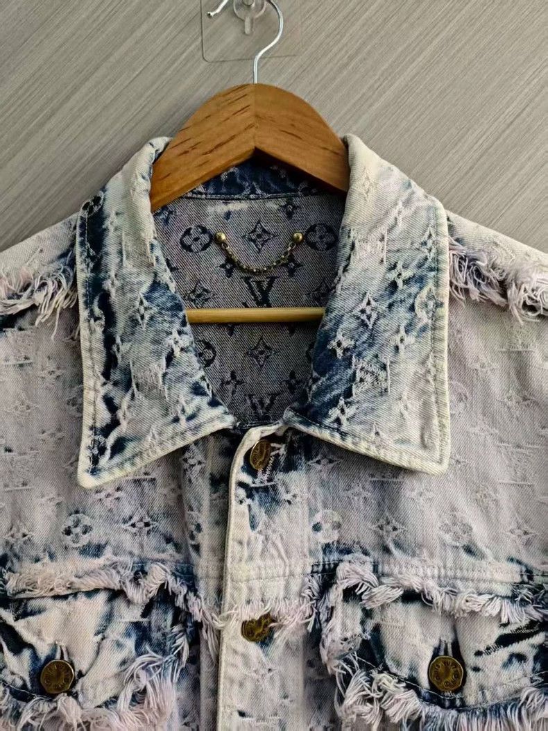 Louis Vuitton LV Washed Fringe Denim Jacket - dmc Size US XL / EU 56 / 4 - 2 Thumbnail