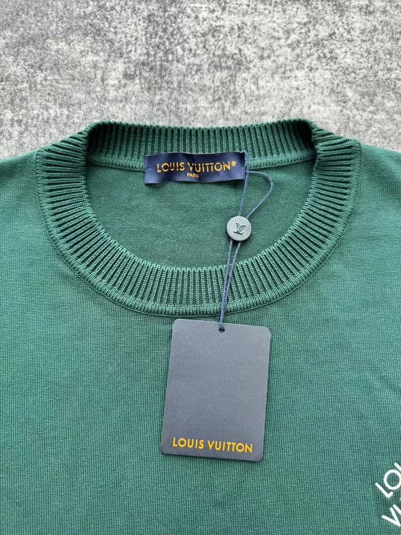 Louis Vuitton Louis Vuitton Green Knit Short Sleeve Top - dmc Size US L / EU 52-54 / 3 - 3 Thumbnail