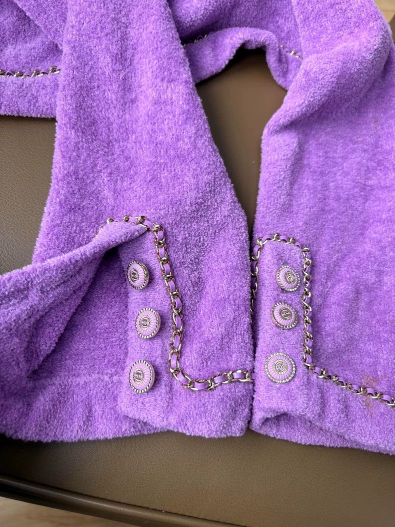 Chanel Chanel Lavender Chain Cardigan Jennie style - dmc Size US M / EU 48-50 / 2 - 4 Thumbnail
