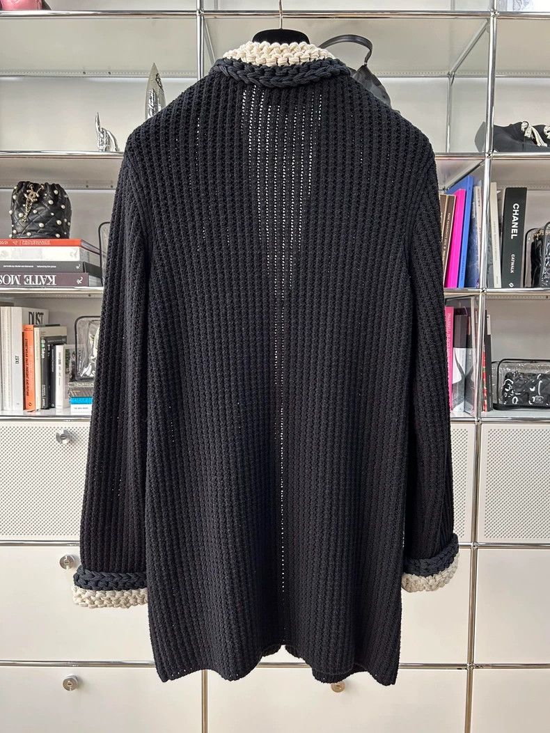 Chanel Chanel Black Cardigan with White Trim - dmc Size US M / EU 48-50 / 2 - 5 Thumbnail