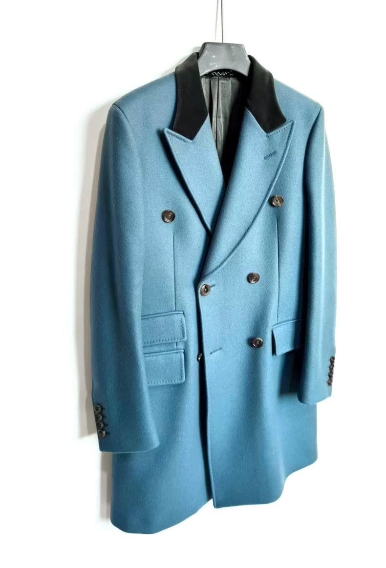 Gucci Gucci Peacock Blue Double-Breasted Coat - dmc Size US M / EU 48-50 / 2 - 4 Thumbnail