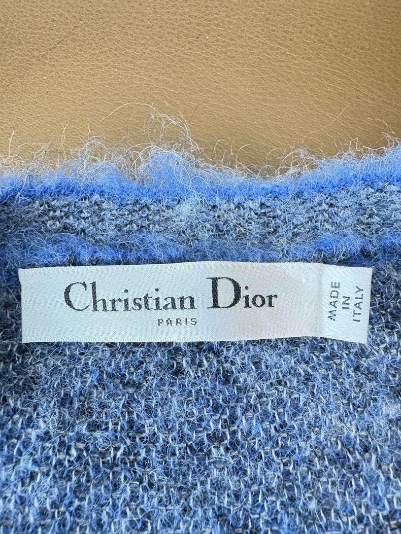 Dior Dior 24 Early Spring Embroidered Bee Plaid Knit Sweater - dmc Size US M / EU 48-50 / 2 - 6 Thumbnail