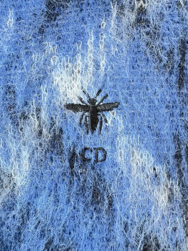 Dior Dior 24 Early Spring Embroidered Bee Plaid Knit Sweater - dmc Size US M / EU 48-50 / 2 - 4 Thumbnail