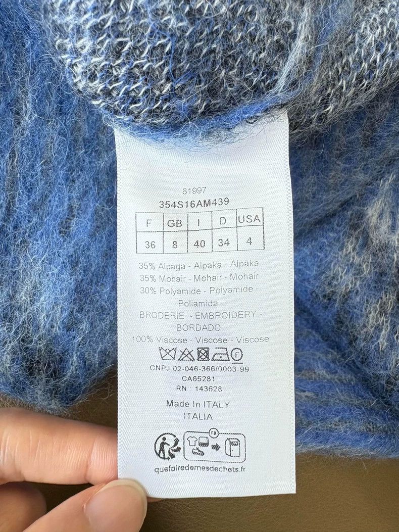 Dior Dior 24 Early Spring Embroidered Bee Plaid Knit Sweater - dmc Size US M / EU 48-50 / 2 - 7 Thumbnail