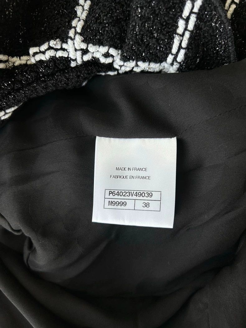 Chanel Chanel Black and White Checkered Ruffled Collar Jacket - dmc Size US M / EU 48-50 / 2 - 7 Thumbnail