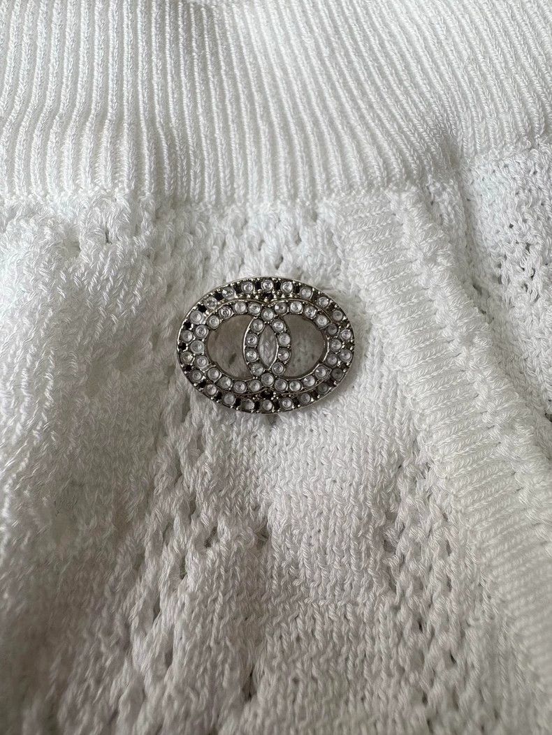 Chanel Chanel White Crochet Wide-Leg Pants - dmc Size US 36 / EU 52 - 4 Thumbnail