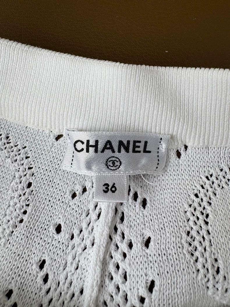Chanel Chanel White Crochet Wide-Leg Pants - dmc Size US 36 / EU 52 - 6 Thumbnail