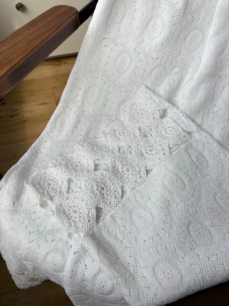 Chanel Chanel White Crochet Wide-Leg Pants - dmc Size US 36 / EU 52 - 5 Thumbnail