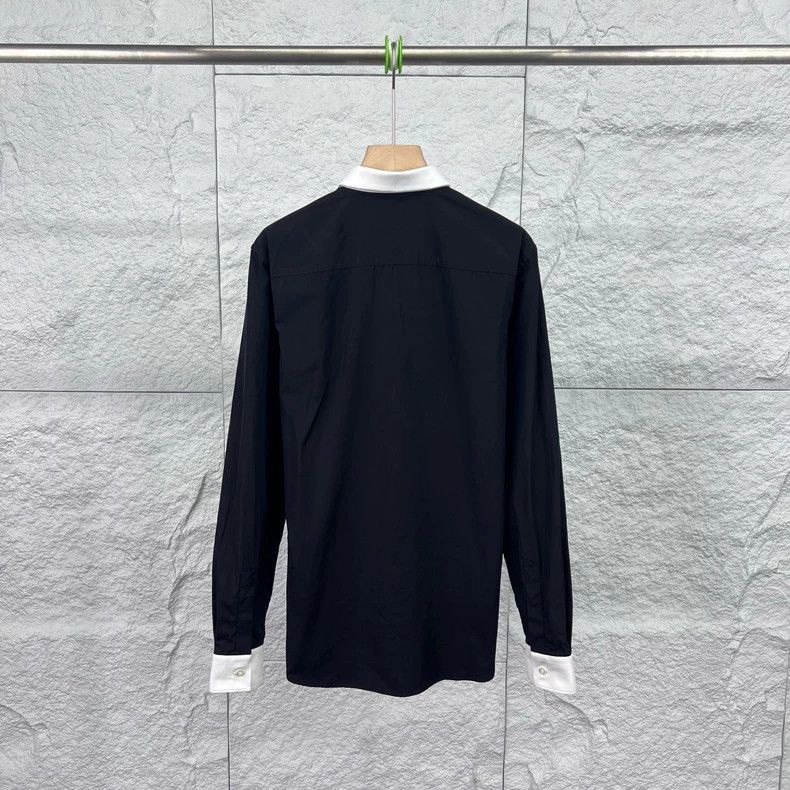 Givenchy Givenchy Black White Paneled Slim Fit Shirt - dmc Size US M / EU 48-50 / 2 - 2 Thumbnail