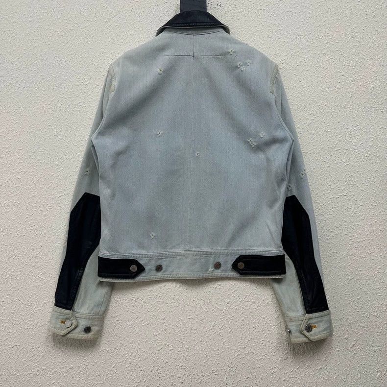 Givenchy Givenchy Distressed Denim Jacket with Leather Trim - dmc Size US S / EU 44-46 / 1 - 2 Thumbnail