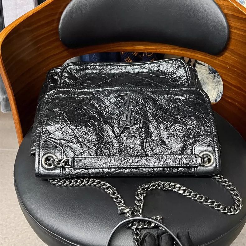 Yves Saint Laurent YSL Niki Medium Leather Shoulder Bag - dmc Size ONE SIZE - 2 Thumbnail