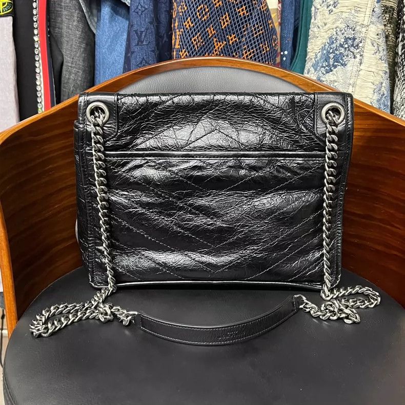 Yves Saint Laurent YSL Niki Medium Leather Shoulder Bag - dmc Size ONE SIZE - 4 Thumbnail