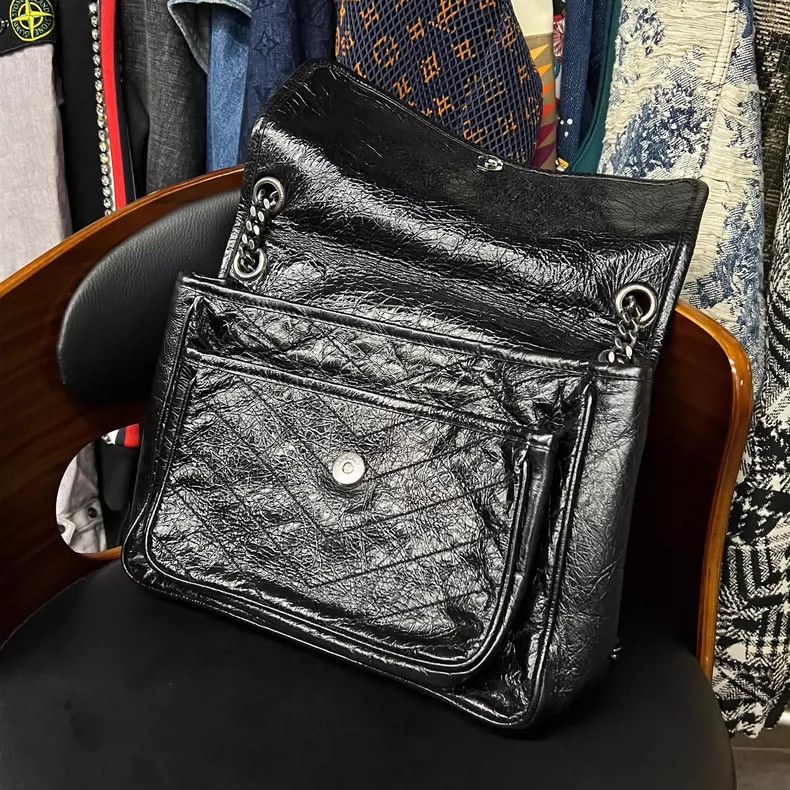 Yves Saint Laurent YSL Niki Medium Leather Shoulder Bag - dmc Size ONE SIZE - 7 Thumbnail