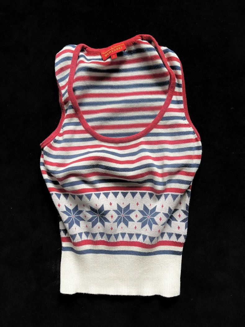 Vivienne Westwood Vivienne Westwood Striped Sleeveless Knit Top - dmc Size US M / EU 48-50 / 2 - 7 Thumbnail