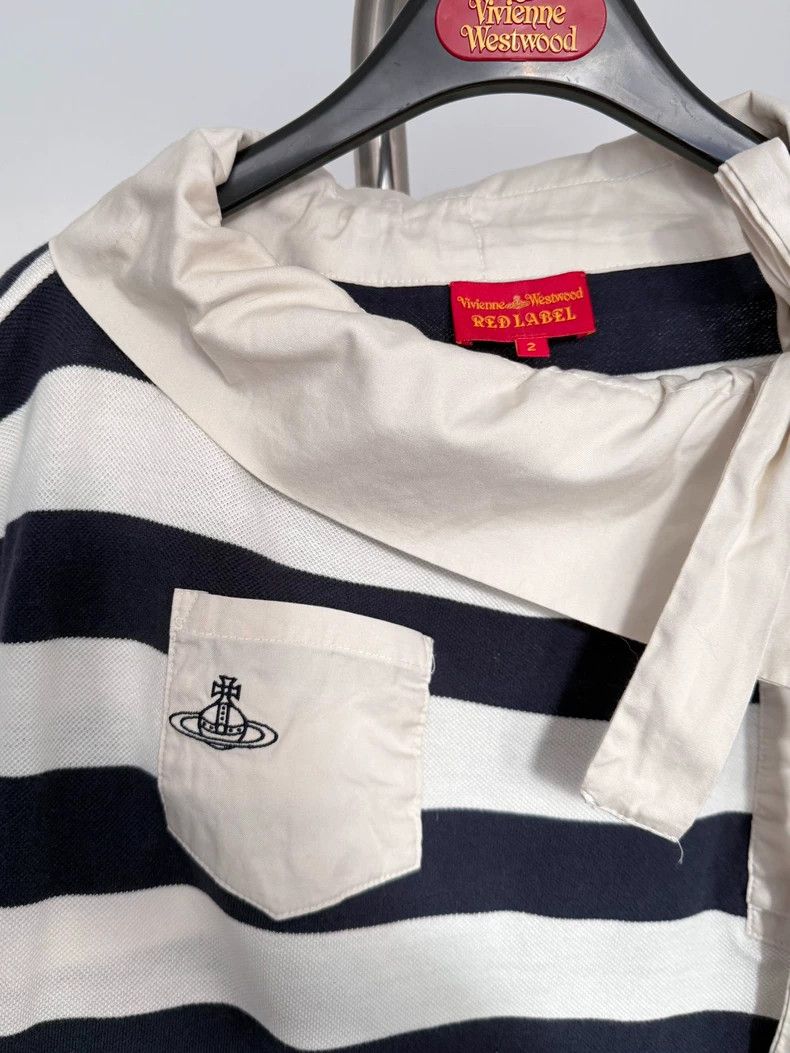 Vivienne Westwood Vivienne Westwood Striped Bow Polo Shirt - dmc Size US M / EU 48-50 / 2 - 2 Thumbnail