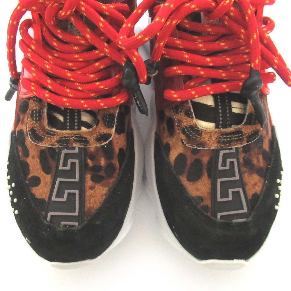 Versace Versace Versace Chain Reaction Sneakers Leather Shoes DUTY FREE for USA Size ONE SIZE - 4 Thumbnail