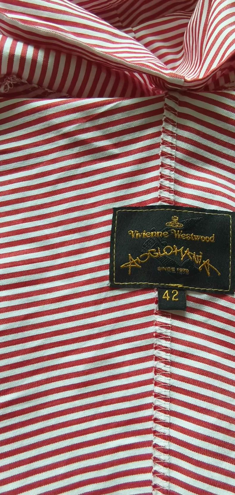 Vivienne Westwood Vivienne Westwood Red Striped Short Sleeve Shirt - dmc Size US L / EU 52-54 / 3 - 3 Thumbnail