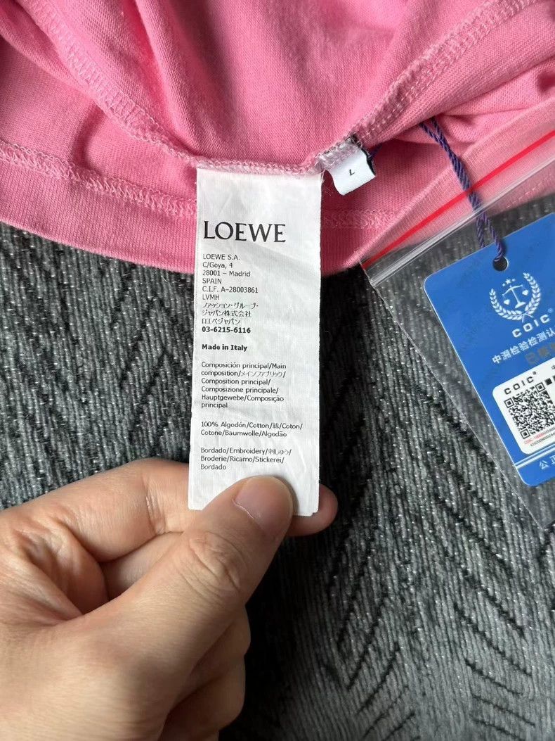 Loewe Loewe Pink Embroidered Short-Sleeve Tee - dmc Size US L / EU 52-54 / 3 - 4 Thumbnail