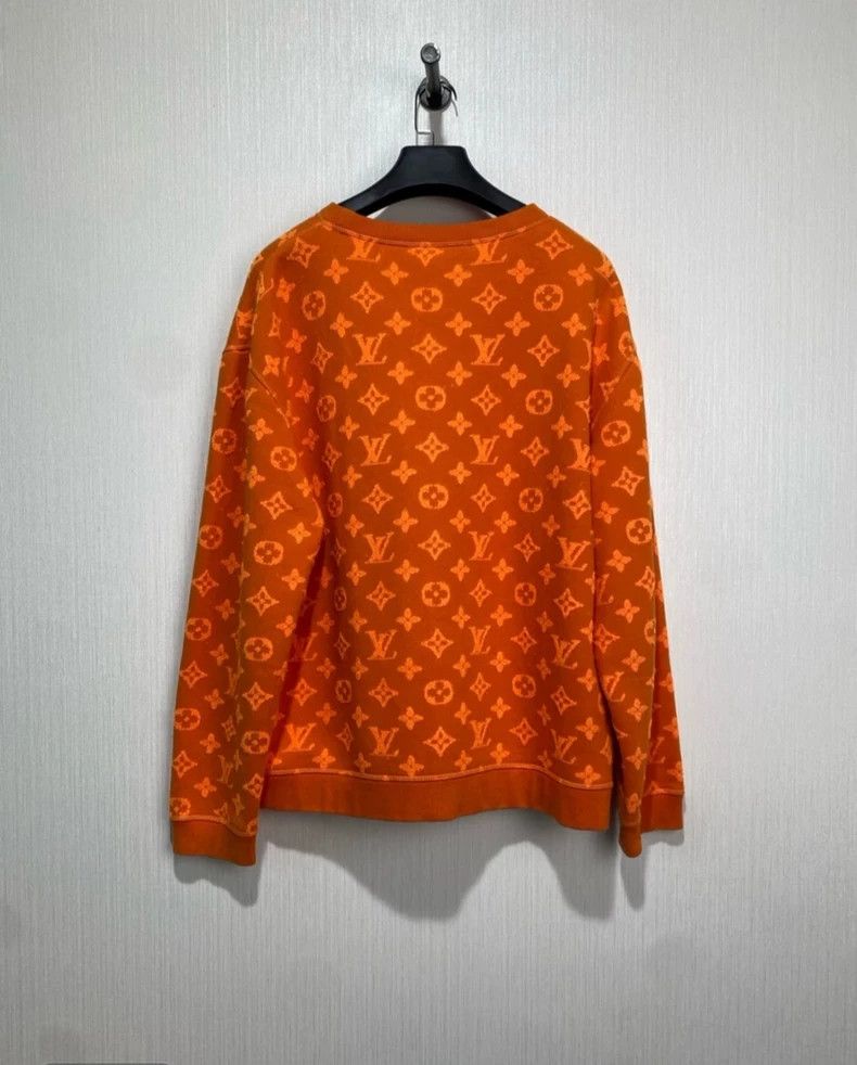 Louis Vuitton Louis Vuitton Orange Monogram Print Sweatshirt - dmc Size US L / EU 52-54 / 3 - 2 Thumbnail