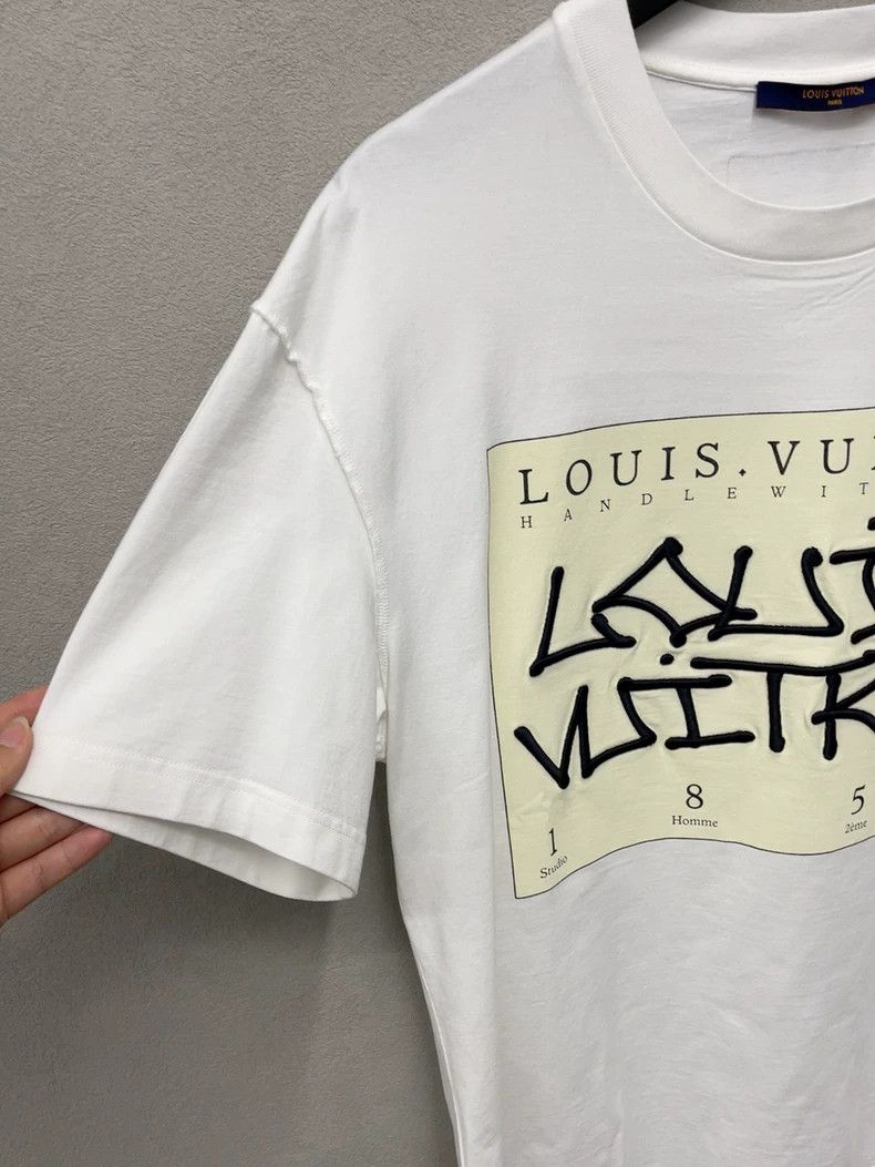 Louis Vuitton Louis Vuitton White Short Sleeve T-shirt - dmc Size US L / EU 52-54 / 3 - 3 Thumbnail