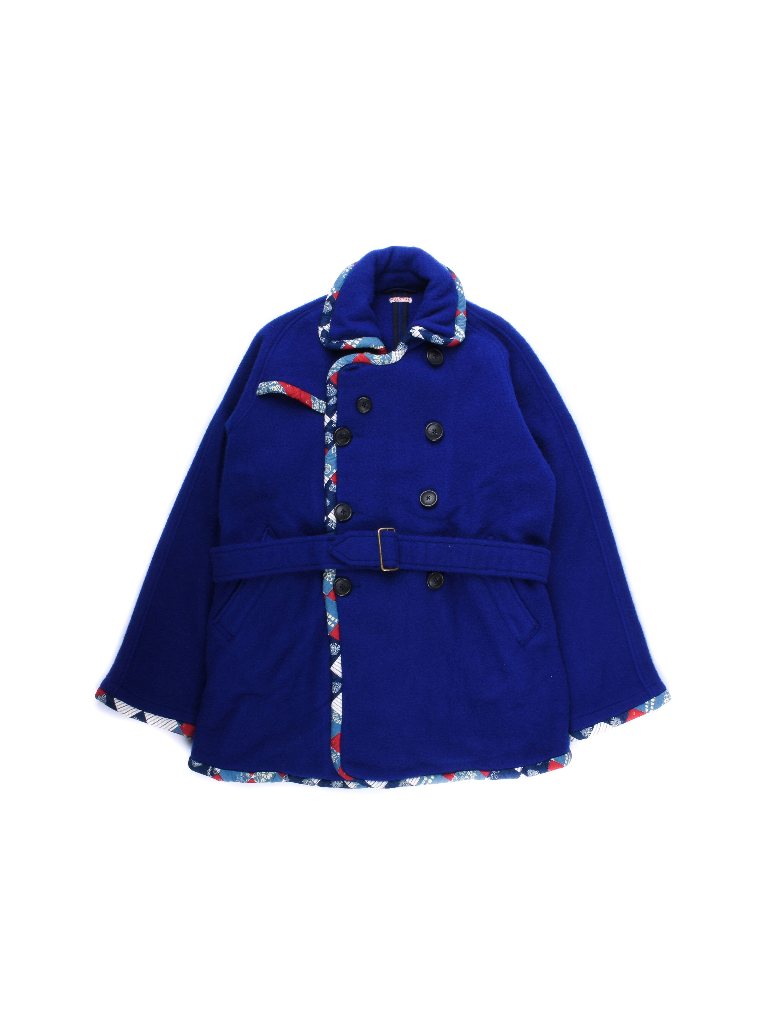 Kapital Mayan Belted Pea Coat - Royal Size US M / EU 48-50 / 2 - 1 Thumbnail