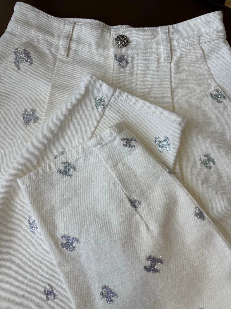 Chanel Chanel White Logo Slim Denim Jeans - dmc Size US 34 / EU 50 - 5 Thumbnail