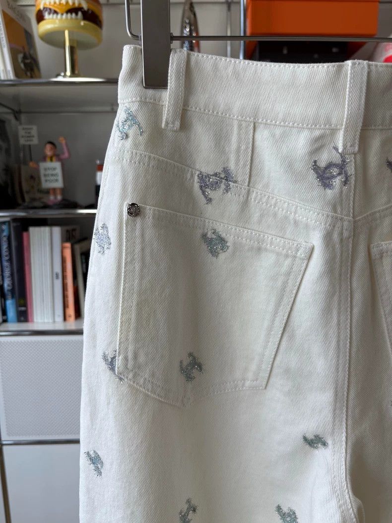 Chanel Chanel White Logo Slim Denim Jeans - dmc Size US 34 / EU 50 - 3 Thumbnail
